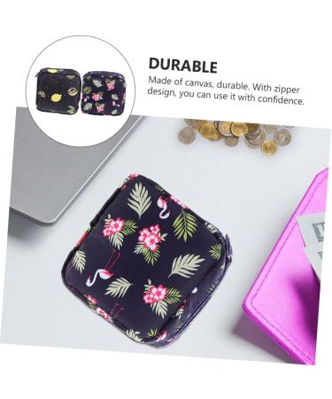 GLEAVI Sanitary Napkin Storage Bag Set - Travel Organizer for Girls, Menstrual Period Gifts - Portable Mini Purse Zipper Wallet - Navy (8 Pcs) - Buy Online on GoSupps.com