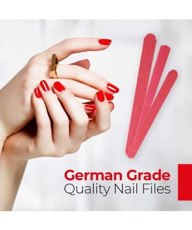 TITANIA Sand Nail Files - Premium Wood Quality 12 cm 10 Cards - 1 Pack | International Shipping Available - Buy Online on GoSupps.com