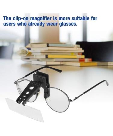 Clip-On Magnifier 1.5x 2.5x 3.5x Magnification Plastic Case Clip-on Glasses Type Magnifier Magnifying Glass - Buy Online on GoSupps.com