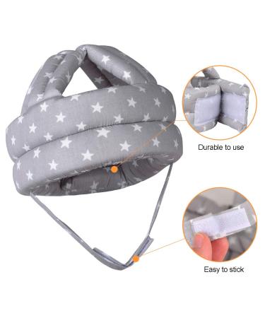 TORASO Baby Head Protector & Knee Pads for Crawling Infant Safety - Gray Star Design | Ages 6-36 Months - Buy Online on GoSupps.com