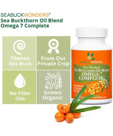 Sea Buckthorn Oil Blend - Omega-7 Complete Softgels - 120 Count - Buy Online on GoSupps.com
