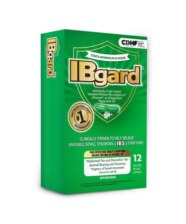 IBgard Natural Health Product for the relief of IBS symptoms 12 capsules