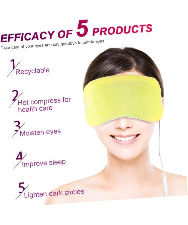 minkissy 3 Pi ces Masque Pour Les Yeux La Vapeur Masque Facial Masseur Oculaire Bandeau Masque Pour Les Yeux Garder Au Chaud Compresse Chaude Velours De Cristal - Buy Online on GoSupps.com