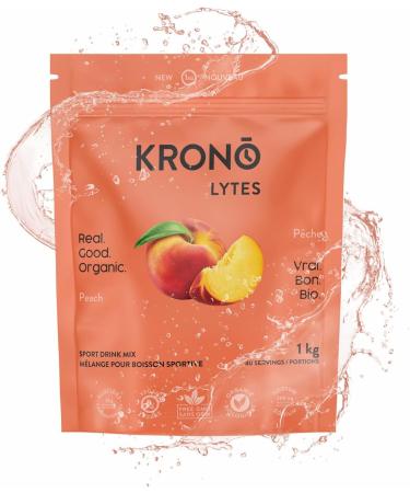 Krono Nutrition Sport Hydration drink mix Energy & Electrolytes powder for Sports Performance - Vegan Gluten Free Organic 40 servings (40 servings (1kg) Peach) Peach 1 kg (Pack of 1) - Buy Online on GoSupps.com