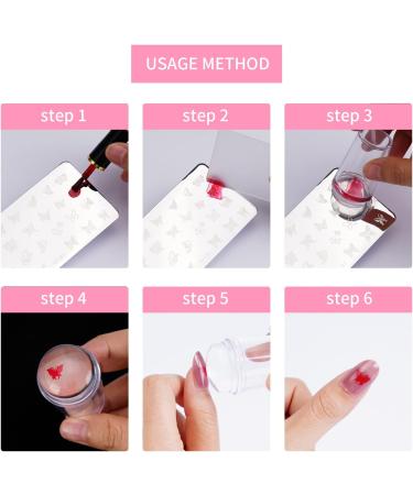 2PCS Nail Art Stamping Tools - Crystal Silicone Head & Scraper for DIY Manicure | Nail Art Accessories for Professional Results - Buy Online on GoSupps.com