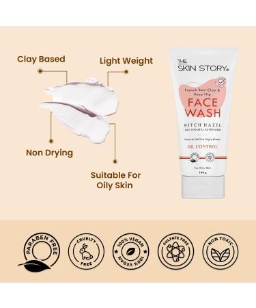 Pore Cleansing Face Wash | French Clay & Rosehip Oil | Oil Control & Impurity Removal | Paraben Free | 100ml - Buy Online on GoSupps.com