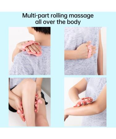 Shop Pink Palm-Shaped Massage Roller with Metal Balls - Premium Women's Body Care Tool - Buy Online on GoSupps.com