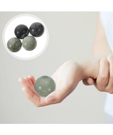 DEARMAMY Marble Green Baoding Balls - 2 Sets of Hand Massage Balls for Stress Relief & Chinese Health Exercise - Buy Online on GoSupps.com