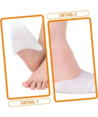 2 Pairs White Heel Protectors Pillow for High Heels | Dance Mat Sebs Heel Pads Toe Covers | Women's Pointed Shoes Toe Protectors - Buy Online on GoSupps.com