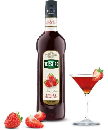 Mathieu Teisseire Strawberry Syrup for Drinks Smoothies Milkshakes Desserts Soft Drinks Cocktails with or without Alcoho - Buy Online on GoSupps.com