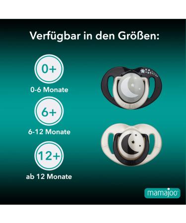 Mamajoo Orthodontic Pacifier Pearl & Black | Includes Sterilization & Storage Box | Ideal for 6+ Months - Buy Online on GoSupps.com