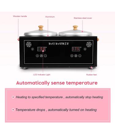 ChoJiah Double Wax Warmer - Professional Digital Display for Faster Hair Removal - Non-Stick Pot - Black (Digital) - Buy Online on GoSupps.com