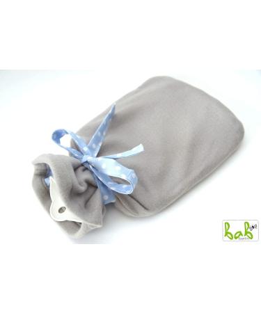 Self-Sewn Double-Sided Hot Water Bottle Cover - Blue & Grey Cotton/Fleece | bab-Berlin - International Shipping Available - Buy Online on GoSupps.com