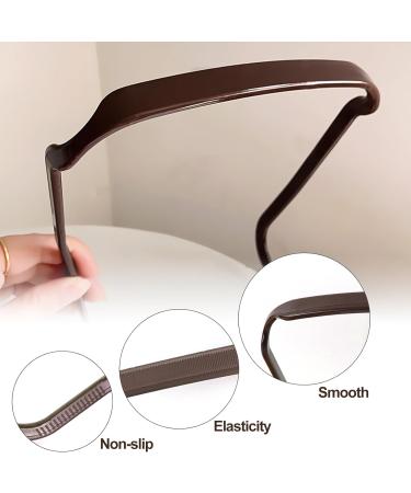 Qufiiry Curly Hair Headbands 2 Pcs Sunglasses Headband Brown Square Headband Unisex Hairstyle Fixing Tool for Curly Thick Hair 1 count (Pack of 2) - Buy Online on GoSupps.com