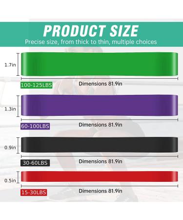 Resistance Band Set for Pull Up Assistance and Workout | Exercise Bands for Men and Women | Physical Therapy and Body Shaping | 0.5-1.7in - Buy Online on GoSupps.com