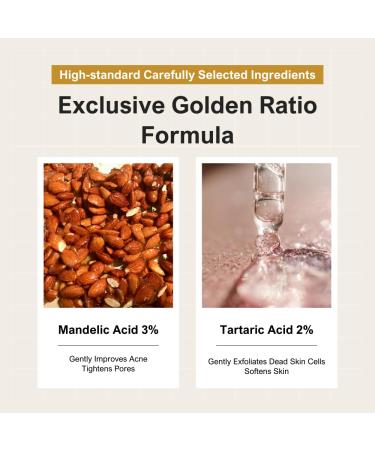 Mandelic Acid 3% + Tartaric Acid 2% - Exfoliating AHA for Brighter Skin | Buy Online Now - Buy Online on GoSupps.com