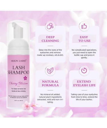 Lash Shampoo for Extensions | Gentle Eyelid Cleanser 150ml | Deep Cleansing & Nourishing Foaming Makeup Remover - Arison - Buy Online on GoSupps.com