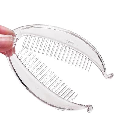 2 pieces Fish Hair Clips Clear Slides Plastic Fishtail Ponytail Banana Hair Clips Non-slip Hair Comb for Womens Girls Accessories (Clear) - Buy Online on GoSupps.com