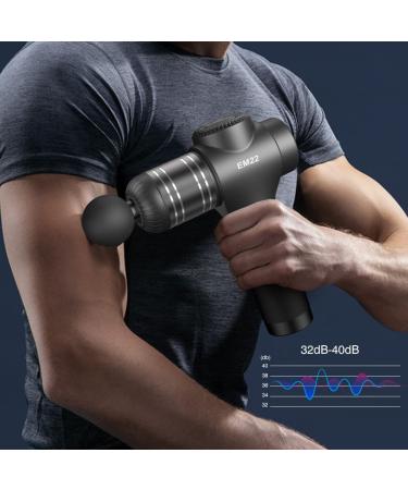Deep Tissue Percussion Massage Gun for Athletes - Grey - Buy Online on GoSupps.com