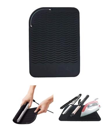 Heat Resistant Silicone Mat for Curling Irons & Flat Irons - 9x6.5 - Black - Buy Online on GoSupps.com