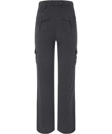 MALAIDOG Women's High Waisted Bootcut Cargo Yoga Pants with Pockets - Dark Gray, Large - Buy Online on GoSupps.com