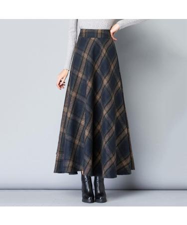 Buy Elegant Dark Blue Boho Long Winter Skirt for Ladies | Asymmetrical Waist & Floral Pattern - Casual & Chic - Buy Online on GoSupps.com