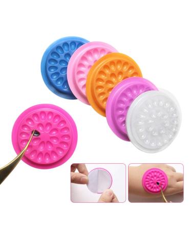 Minkissy 20-Pack Disposable Eyelash Adhesive Holders - Transparent Plastic for Easy Application & No Loss - Buy Online on GoSupps.com