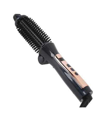 Foldable Portable Hair Curler Brush with Anti Scald Teeth PTC Heater Ergonomic Design Dual Voltage 1 Inch Curling Iron Brush for Versatile Hairstyling Curling Iron Brush Ionic US Plug