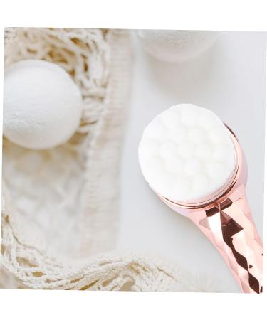 Housoutil Silicone Facial Tool Double-sided Facial Brush Facial Exfoliator Tool Facial Scrubber Brush Floral Scrunchies Facial Cleaning Brush Skin Cleansing Brush Skincare Tool Face Diamond 13x4.5cm Golden - Buy Online on GoSupps.com