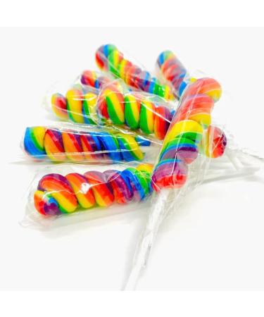 Candy Pops Large Twist Mixed Lollipops 70g - Party Bag Sweets - Assorted Flavours & Colours Twist Lollipops (9 x Mixed Lollipops) - Buy Online on GoSupps.com