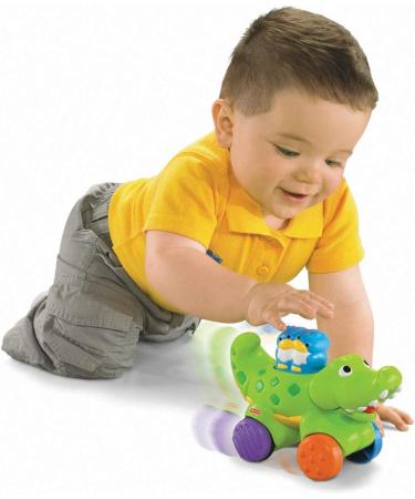 Fisher Toys Amazing Animals Press and Go Gator | Fun Infant Toy for Toddlers 6-36 Months - International Shipping Available - Buy Online on GoSupps.com