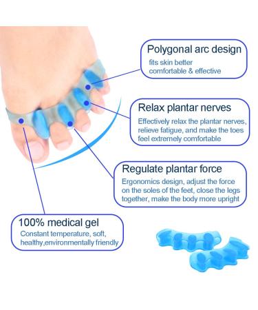 Alivonao Gel Toe Separators & Straighteners for Bunions, Hammer Toes - Universal Size (2 Pair) - Buy Online on GoSupps.com