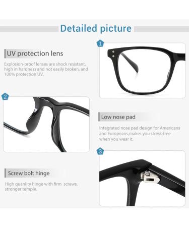 Cyxus Anti-Blue Light Glasses - Prescription-Free Blue Light Filter Glasses for Laptops Smartphones & Tablets - Model 8183 Black - Buy Online on GoSupps.com