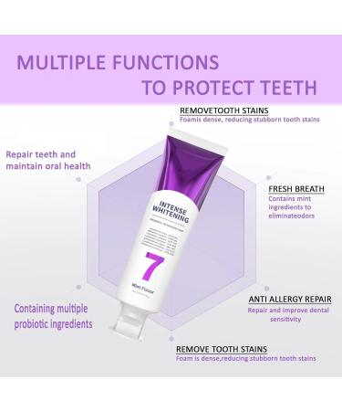 7 Pro Strong Whitening Toothpaste 7 Pro Intense Whitening Toothpaste 7 Pro Deep Whitening Toothpaste with 7 Probiotics Get a Brighter Smile (2 pcs) - Buy Online on GoSupps.com