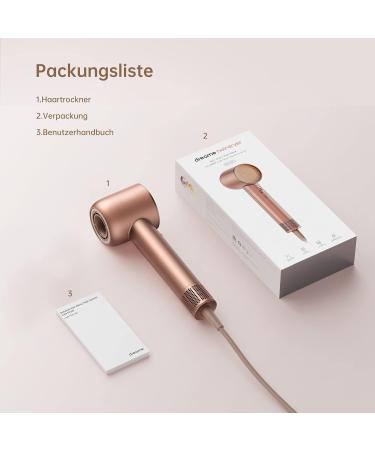 Dream Hair Glory Pink Hair Dryer - Fast Drying 110 000 RPM 70m/s Airflow Negative-Ion Technology Temp & Speed Control - Buy Online on GoSupps.com