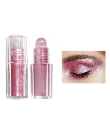 5 Colors Diamond Glitter Eyeshadow Long Lasting Shimmer Glow Mermaid Eye Shadow Starry Sequins Roll-On Eye Shadow Pigmented Long Lasting Quick Drying Easy to Apply Gift For Women Pink 05#Pink 1 Count (Pack of 1)