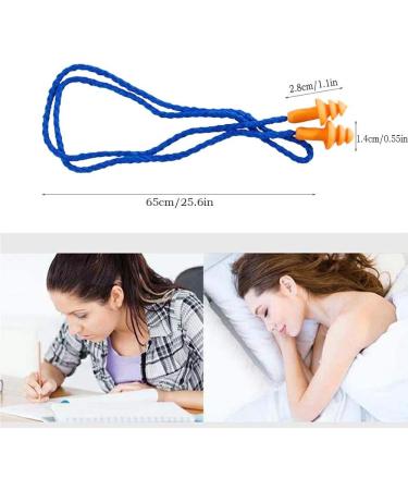 Piqiuqiu Silicone Earplugs - 20 Pairs Soft Noise Reducing Ear Protection with Cord for Sleep & Hearing Comfort - Buy Online on GoSupps.com