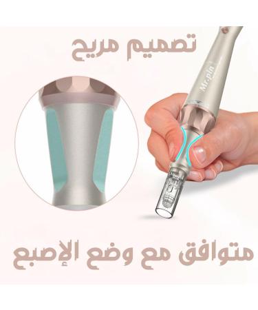 Original Derma Pen Mr.Pin E30 Plus - Wireless with 20 pcs Replacement Cartridges Different Sizes - For Skin and Hair Care - Buy Online on GoSupps.com
