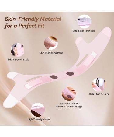 Reusable V Line Face Strap - Soft Silicone Chin Strap for Women (23-27 Inches) - Pink | Enhance Your Beauty - Buy Online on GoSupps.com