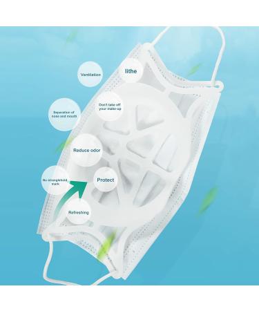 Hoothy 3D Silicone Mask Holder - Washable & Reusable | Protection for Lipstick & Makeup | Enhanced Breathing Space - 5PC - Buy Online on GoSupps.com