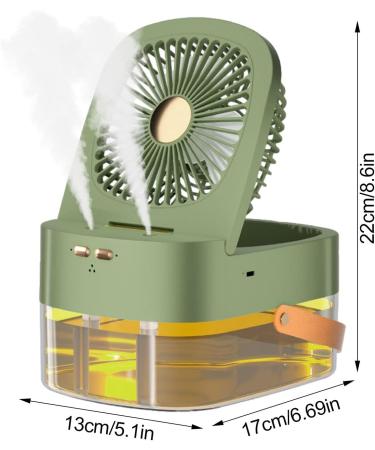 Spraying Mist Fan | Table Spraying Mist Fan Water - Remote Control Humidifier Fan Desktop Spray Moisturizing Fan for Table Home Travel Offices Green A - Buy Online on GoSupps.com