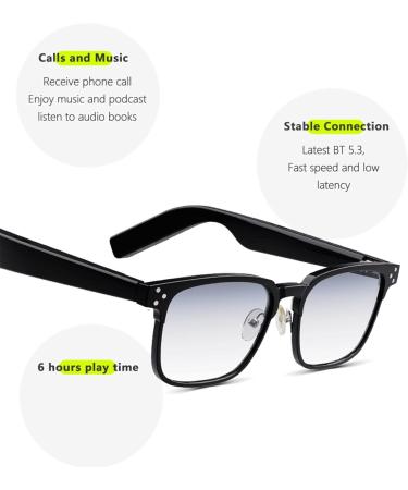 Rianpesn Intelligent Audio Glasses - Blue Light Blocking & Music Features for Enhanced Vision & Sound - Buy Online on GoSupps.com