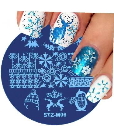 1Pcs Christmas Nail Stamping Plate - Snowflakes & Skull Polish Template for Perfect Manicure - Buy Online on GoSupps.com