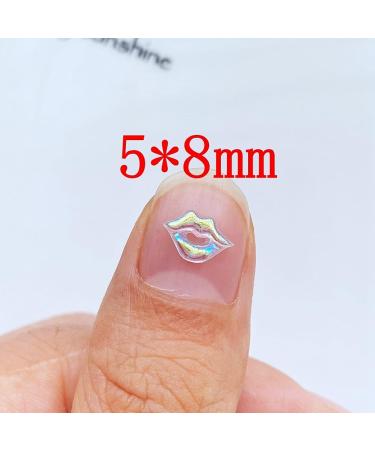 100 PCS 3D Lips Charms Kawaii Nail Rhinestones - Valentine's Day Nail Art Decoration - Buy Online on GoSupps.com