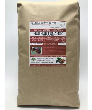 12.5 Pounds  Central American  Guatemala Huehuetenango  Unroasted Arabica Green Coffee Beans  Grown Huehuetenango Region  Altitude 1800 Meter  Drying/Milling Process Is Washed 12.5 Pound (Pack of 1)