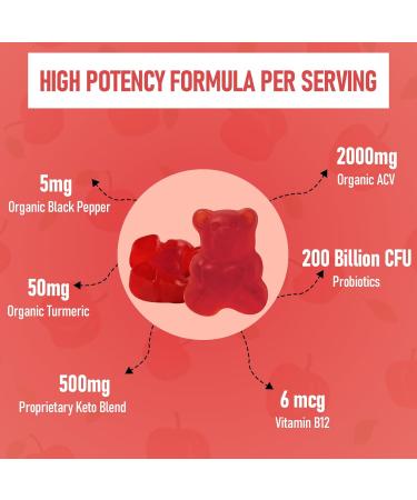 Apple Cider Vinegar Gummies | Max Strength 2000mg | Vegan Non-GMO Probiotics & B12 Support | Digestion Metabolism Detox Gut & Immune Health | 120 Gummies (2 Packs - Buy Online on GoSupps.com