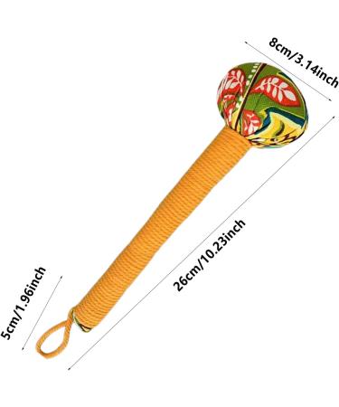 Genike Hand Massager with Wormwood Herbal Filling | Mugwort Massage Hammer for Waist Legs Head & Neck | Manual Knock Hammer with Tassels - Buy Online on GoSupps.com