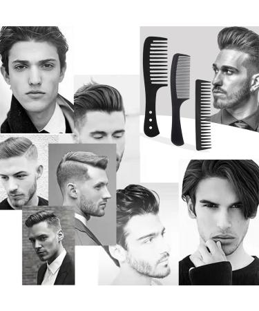 DAZISEN 3 Pieces Combs Set - Black Wide Toothed Comb Hairdressing Combs Heat Resistant Anti-static Detangling Hair Comb Cutting Combs Set 2 - Buy Online on GoSupps.com