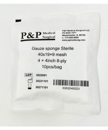 Buy High-Grade Sterile Gauze Surgical Sponges - 8-ply Cotton 4x4 Pads | Box of 100 - International Shipping Available - Buy Online on GoSupps.com