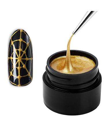 Glitter spider nail gel semi-permanent nail polish metal spider gel spider gel for nails gel 6 colors nail brush set semi-permanent nail gel color design nail art drawing gel diy at home 8ml